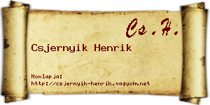 Csjernyik Henrik névjegykártya