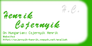 henrik csjernyik business card